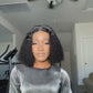 Short Curly Bob Wigs Human Hair 4x4 Closure Wigs Human Hair with Baby Hair 150% Density Natural Color